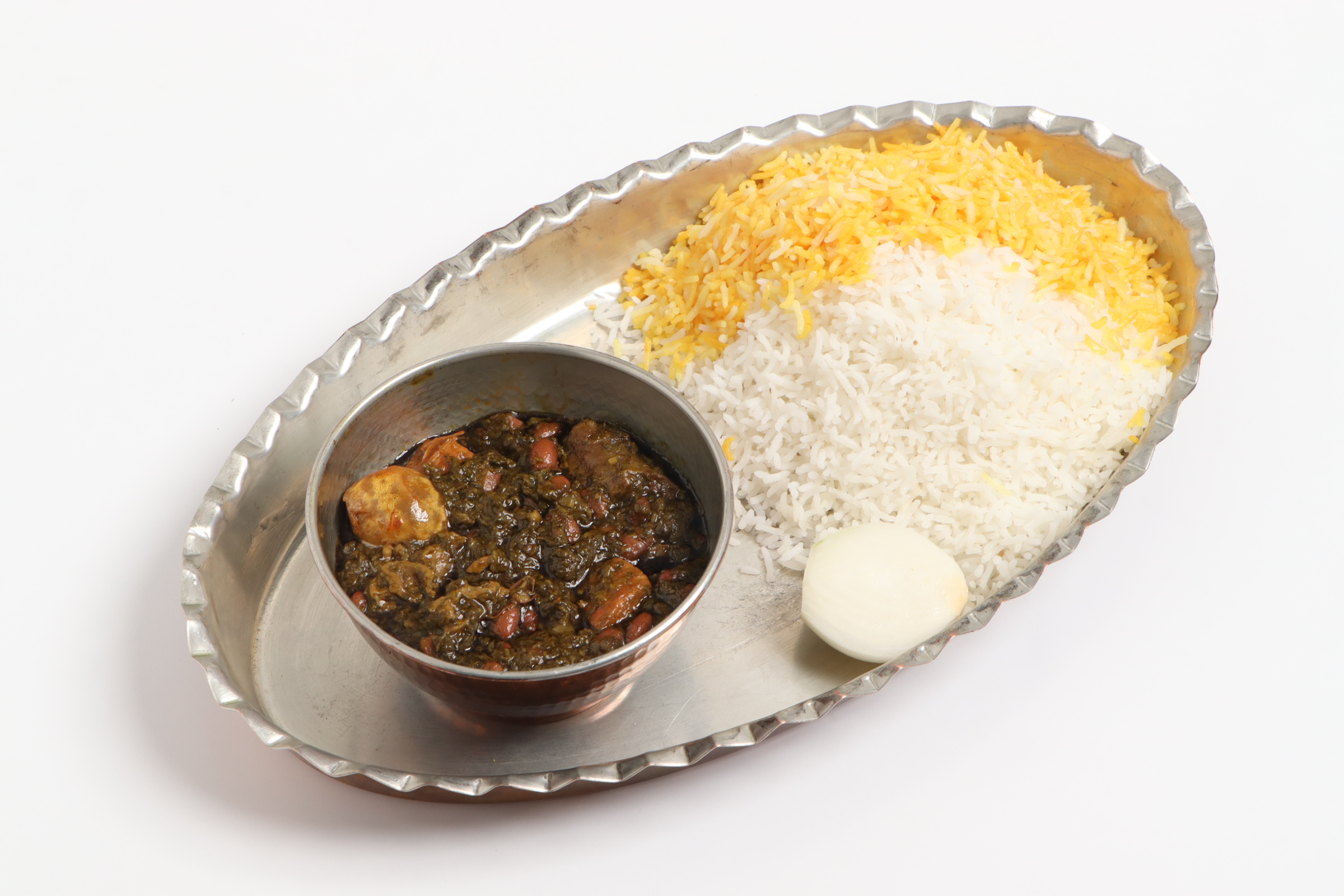 چلو خورشت قورمه سبزی