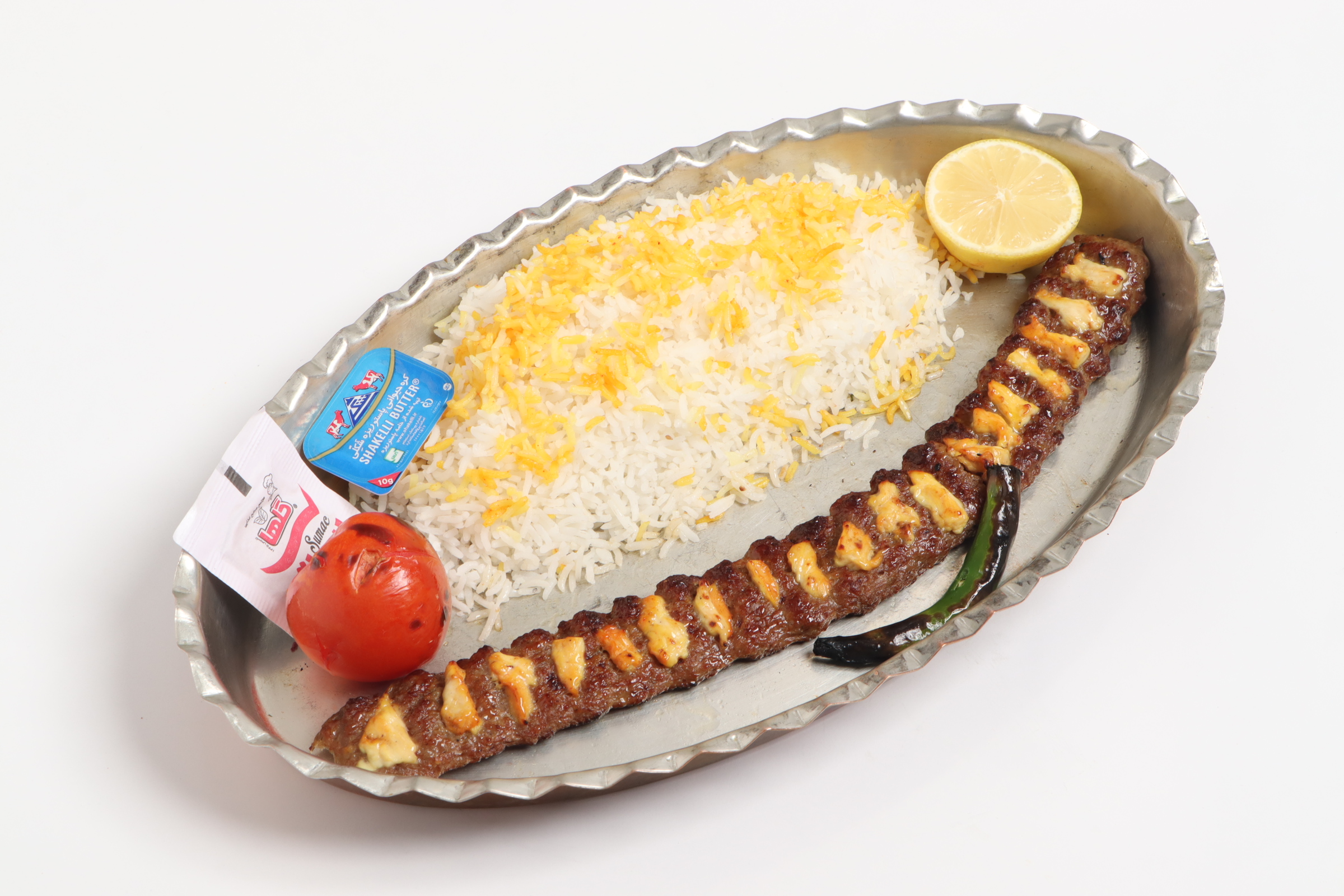 چلو کباب لقمه نگین دار