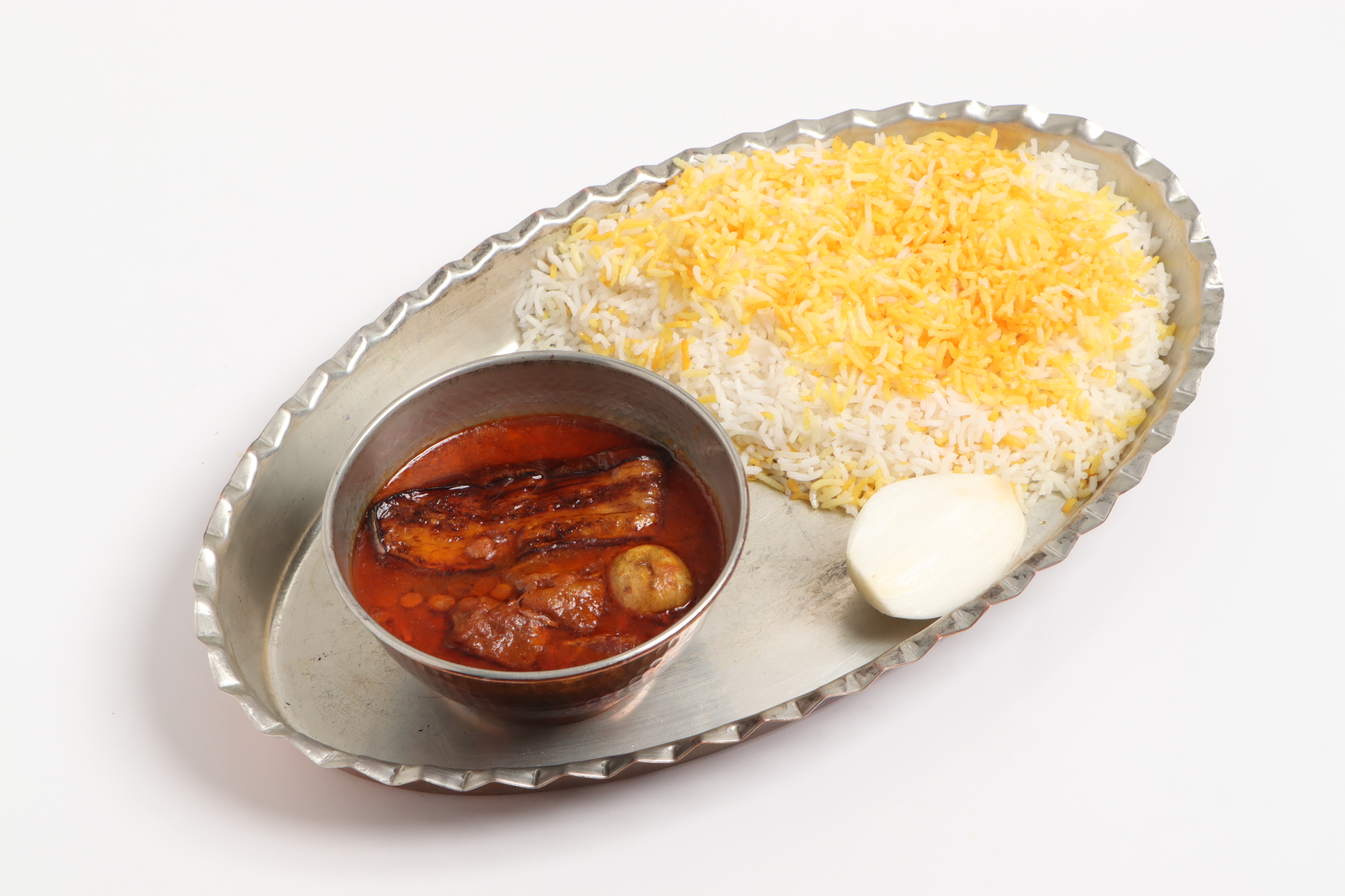 چلو خورشت قیمه بادمجان